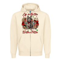 Sandshell Christmas life is better with a pittie Zipper Hoodie - JahusDesignShop