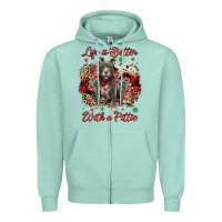 Seafoam Christmas life is better with a pittie Zipper Hoodie - JahusDesignShop