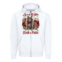 Christmas Life Is Better With A Pittie Zipper Hoodie | Teevron