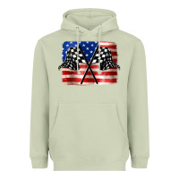 Matcha American Racing Flag Heavyweight Hoodie - JahusDesignShop