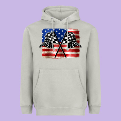 American Racing Flag Heavyweight Hoodie Designed By Jahusdesignshop