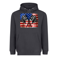 Smoke American Racing Flag Heavyweight Hoodie - JahusDesignShop