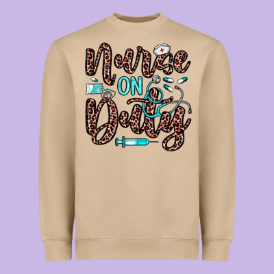 Nurse On Duty Heavyweight Sweatshirt Designed By Jahusdesignshop