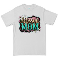 Dove Grey blessed mom Premium Tee - OliviaCreatesArt