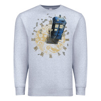 Heather Grey watch the time Premium Sweatshirt - artisFamous