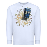 White watch the time Premium Sweatshirt - artisFamous
