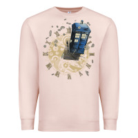 Pale Pink watch the time Premium Sweatshirt - artisFamous