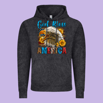 God Bless America Vintage Hoodie Designed By Lillyallendesigns