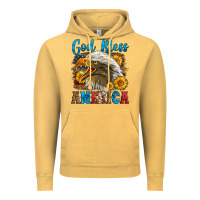 Vintage Mustard God Bless America Vintage Hoodie - LillyAllenDesigns