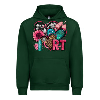 Forest Green rt respiratory therapist hearts Urban Hoodie - Jasminsmagicworld