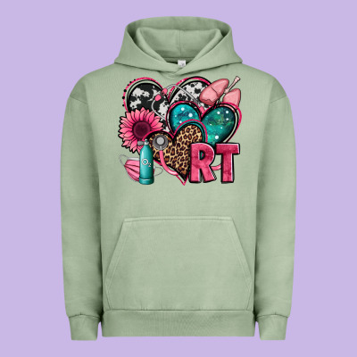 Rt Respiratory Therapist Hearts Urban Hoodie Designed By Jasminsmagicworld