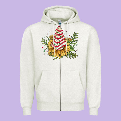 Little Debbie Tree Cakes Sunflower Zipper Hoodie Designed By Jahusdesignshop