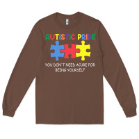 Chestnut Autistic Pride Autism Awareness Long Sleeve Tee - CowhideDigitalArt