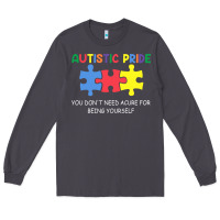 Smoke Autistic Pride Autism Awareness Long Sleeve Tee - CowhideDigitalArt