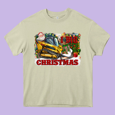 I Dig Christmas Heavy Core Tee Designed By Cowgirlartshop