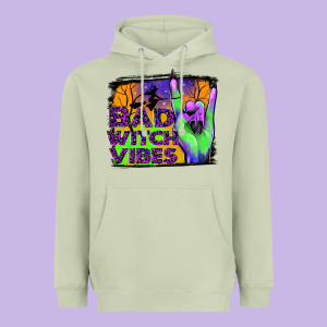 Bad Witch Vibes Heavyweight Hoodie Designed By Jahusdesignshop