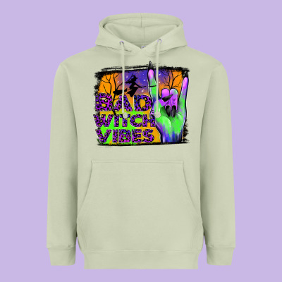 Bad Witch Vibes Heavyweight Hoodie Designed By Jahusdesignshop