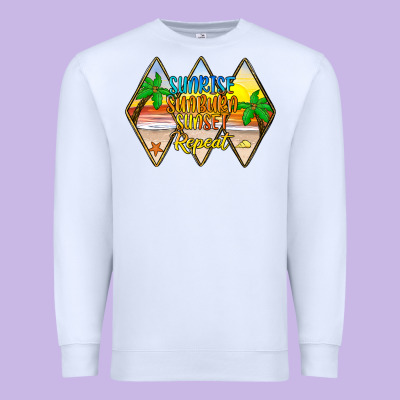 Sunrise Sunburn Sunset Repeat Premium Sweatshirt Designed By Jahusdesignshop