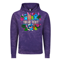 Cloud Purple Your Text Stich Vintage Hoodie - CowhideDigitalArt
