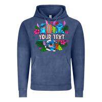 Vintage Denim Your Text Stich Vintage Hoodie - CowhideDigitalArt
