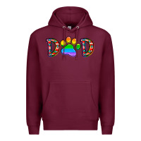 Burgundy dad lgbt Premium Hoodie - CowhideDigitalArt