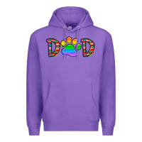 Purple dad lgbt Premium Hoodie - CowhideDigitalArt