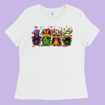 Mardi Gras Afro Gnomies Ladies Tee Designed By Fadigitalartstudio