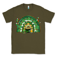 Army Green St. Patrick's rainbow Classic Tee - CowGirlArtShop