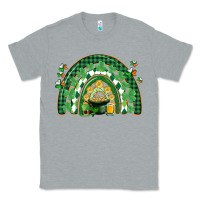 Heather Grey St. Patrick's rainbow Classic Tee - CowGirlArtShop