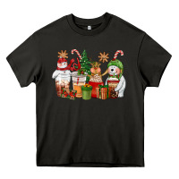 Asphalt christmas polar bear reindeer and snowman coffee c Heavy Core Tee - CowGirlArtShop