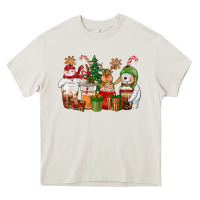 Cream christmas polar bear reindeer and snowman coffee c Heavy Core Tee - CowGirlArtShop