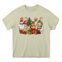 Mossy christmas polar bear reindeer and snowman coffee c Heavy Core Tee - CowGirlArtShop