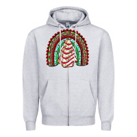 Heather Grey little debbie tree cakes rainbow Zipper Hoodie - JahusDesignShop