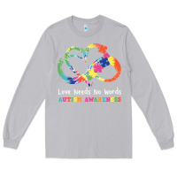 Moon Dust Love Needs No Words Heart Puzzle Autism Long Sleeve Tee - CowhideDigitalArt