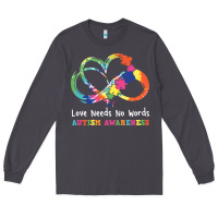 Smoke Love Needs No Words Heart Puzzle Autism Long Sleeve Tee - CowhideDigitalArt