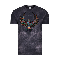 Cloud Black aztec leopard thunderbird Vintage Tee - RanaPortraitStore