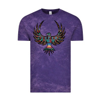 Cloud Purple aztec leopard thunderbird Vintage Tee - RanaPortraitStore