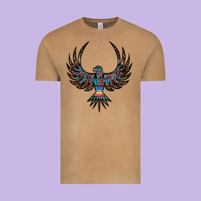 Aztec Leopard Thunderbird Vintage Tee Designed By Ranaportraitstore