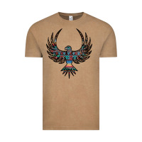 Vintage Coffee aztec leopard thunderbird Vintage Tee - RanaPortraitStore