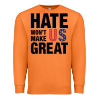 Carrot hate won't make us great black Premium Sweatshirt - artisFamous