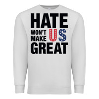 Dove Grey hate won't make us great black Premium Sweatshirt - artisFamous