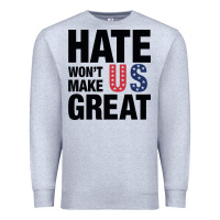 Heather Grey hate won't make us great black Premium Sweatshirt - artisFamous