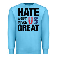 Ocean Blue hate won't make us great black Premium Sweatshirt - artisFamous