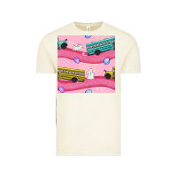 Vintage Arctic Easter School Bus Seamless Pattern Vintage Tee - BundleAndBundleShop