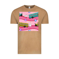 Vintage Camel Easter School Bus Seamless Pattern Vintage Tee - BundleAndBundleShop