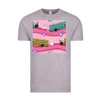 Vintage Zinc Easter School Bus Seamless Pattern Vintage Tee - BundleAndBundleShop