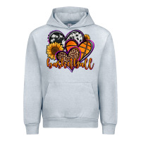 Heather Grey basketball hearts Urban Hoodie - Jasminsmagicworld