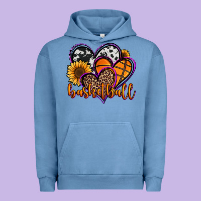 Basketball Hearts Urban Hoodie Designed By Jasminsmagicworld