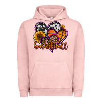 Pigment Salmon basketball hearts Urban Hoodie - Jasminsmagicworld
