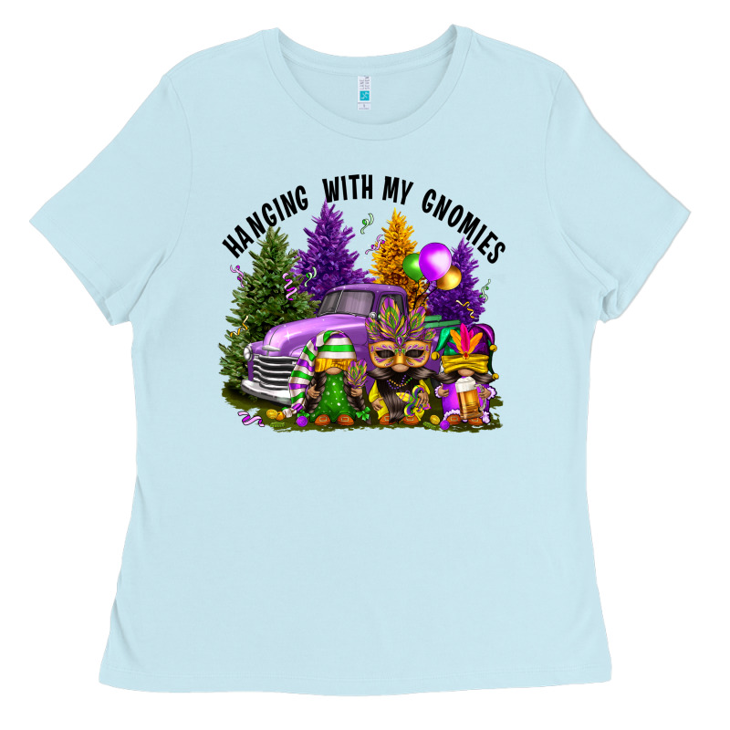 Mardi Gras Hanging With My Gnomies Ladies Tee by FaDigitalArtStudio | Teevron